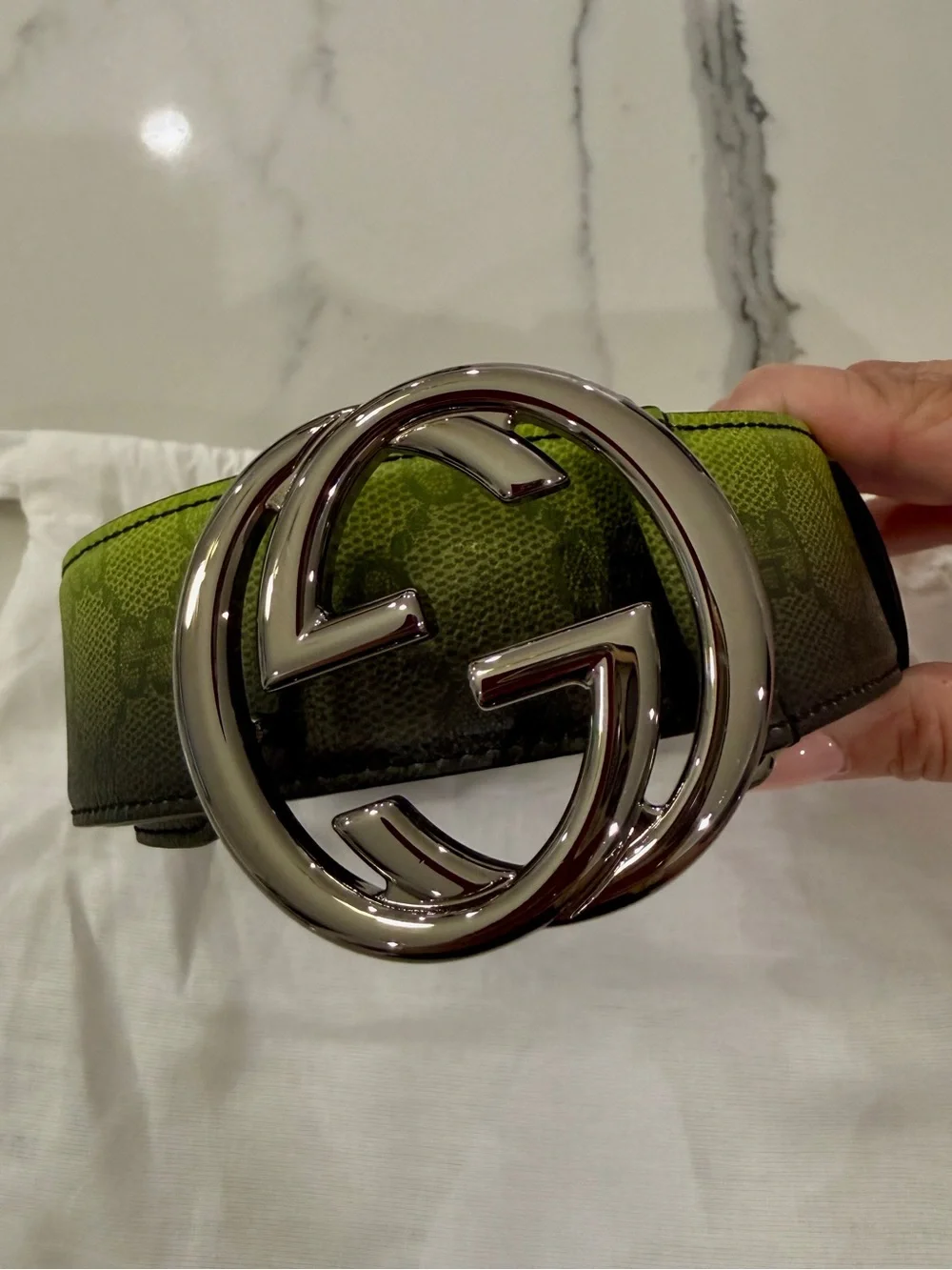 Gucci Chroma Interlocking GG Monogram Belt
